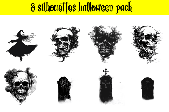 Download Black Skull and Graves Halloween Pack - Grave Collection