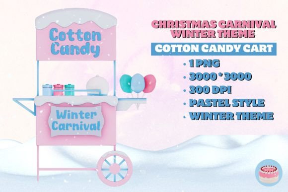 Download Christmas Carnival Winter - Cotton Candy - Candy Collection