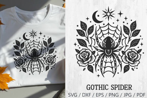 Download Gothic Spider Web Roses SVG Cut File - Spider web Collection
