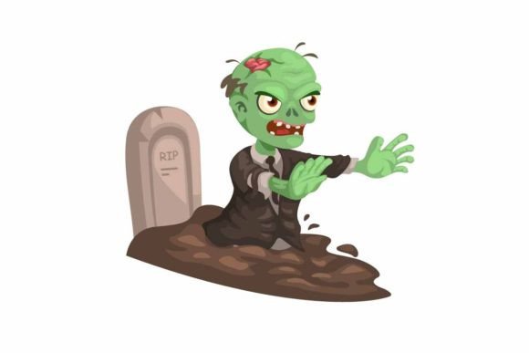 Download Zombie Come out from Grave Cartoon - Grave Collection